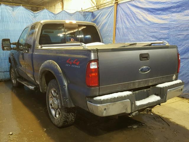 1FTSX21R68ED29605 - 2008 FORD F250 SUPER GRAY photo 3