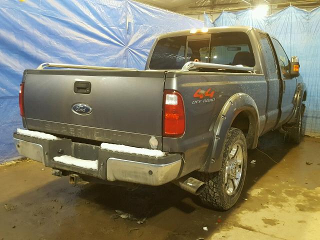 1FTSX21R68ED29605 - 2008 FORD F250 SUPER GRAY photo 4