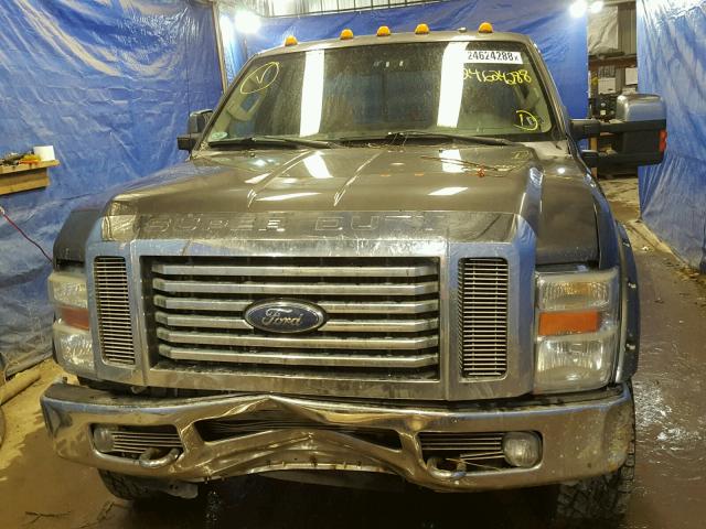 1FTSX21R68ED29605 - 2008 FORD F250 SUPER GRAY photo 9