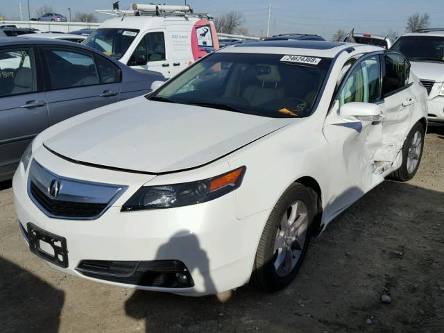 19UUA8F52EA000259 - 2014 ACURA TL TECH WHITE photo 2