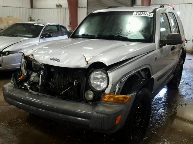 1J4GL48K67W537363 - 2007 JEEP LIBERTY SP GRAY photo 2