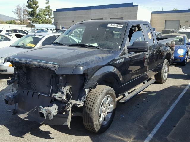 1FTEX1CM4BFC12499 - 2011 FORD F150 SUPER BLACK photo 2