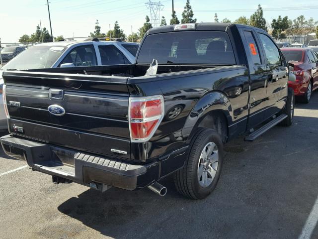 1FTEX1CM4BFC12499 - 2011 FORD F150 SUPER BLACK photo 4