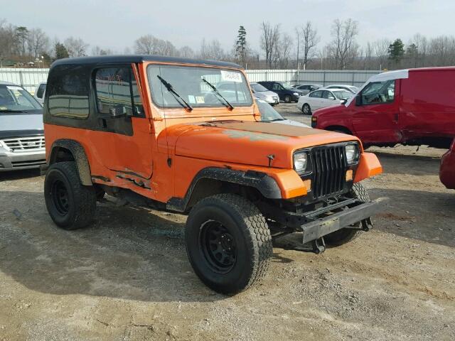 1J4FY19P4PP251687 - 1993 JEEP WRANGLER / ORANGE photo 1