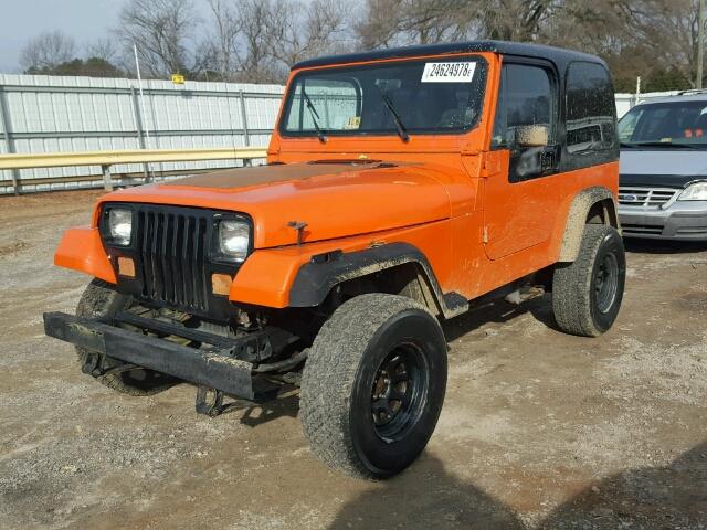 1J4FY19P4PP251687 - 1993 JEEP WRANGLER / ORANGE photo 2