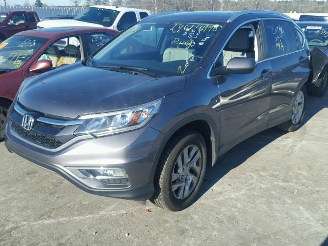 2HKRM3H74FH543667 - 2015 HONDA CR-V EXL GRAY photo 2