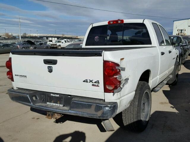 1D7HU18227S139652 - 2007 DODGE RAM 1500 S WHITE photo 4