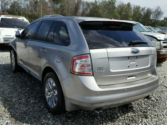 2FMDK38C08BB44276 - 2008 FORD EDGE SEL SILVER photo 3