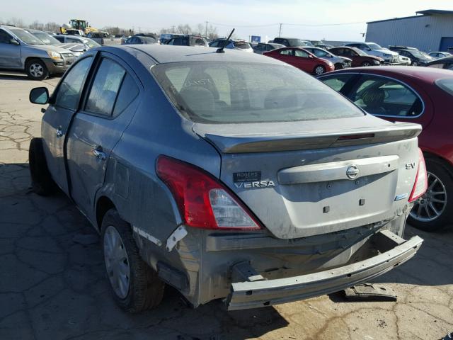 3N1CN7AP0DL846207 - 2013 NISSAN VERSA S GRAY photo 3