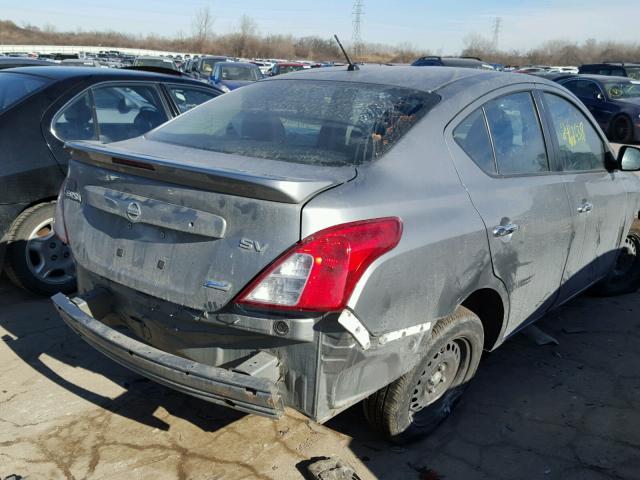 3N1CN7AP0DL846207 - 2013 NISSAN VERSA S GRAY photo 4