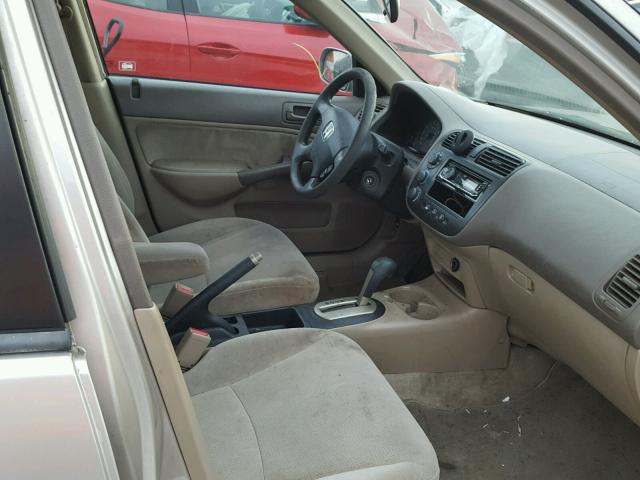 1HGES26791L023892 - 2001 HONDA CIVIC EX თაფლისფერი ფოტო 5