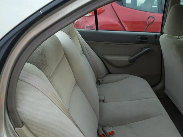 1HGES26791L023892 - 2001 HONDA CIVIC EX თაფლისფერი ფოტო 6