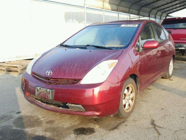 JTDKB20U857026510 - 2005 TOYOTA PRIUS MAROON photo 2