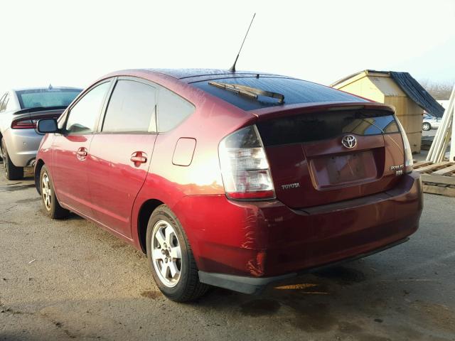 JTDKB20U857026510 - 2005 TOYOTA PRIUS MAROON photo 3