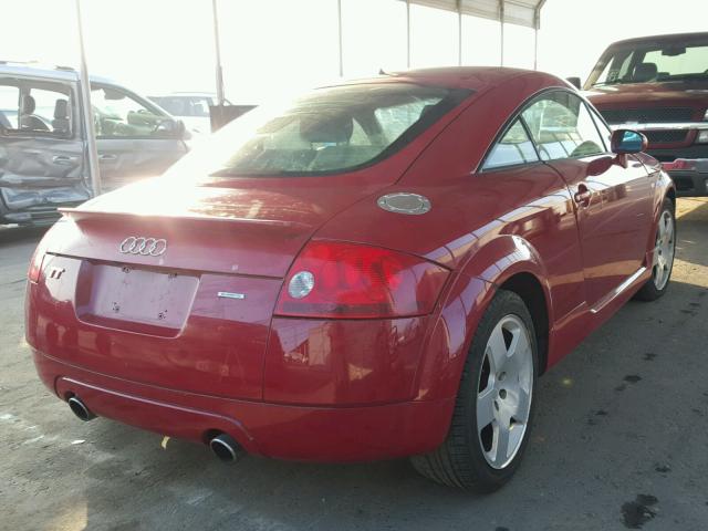 TRUWT28N711025475 - 2001 AUDI TT QUATTRO RED photo 4