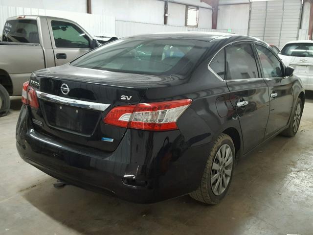 3N1AB7AP2EL659164 - 2014 NISSAN SENTRA S BLACK photo 4