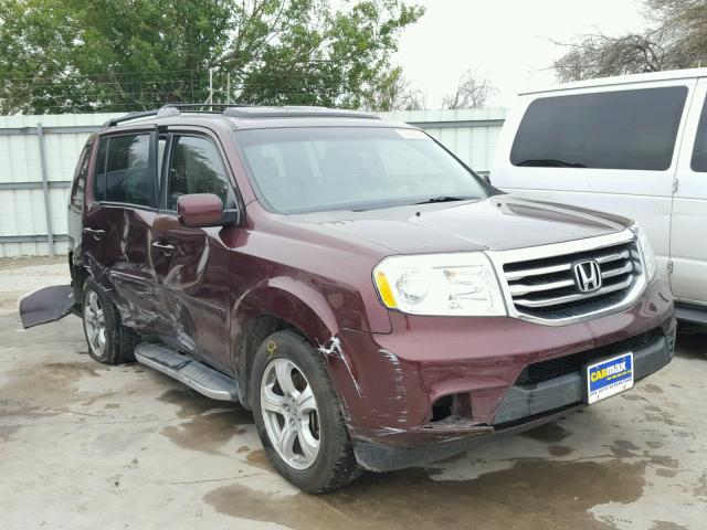 5FNYF3H58CB018691 - 2012 HONDA PILOT EXL MAROON photo 1