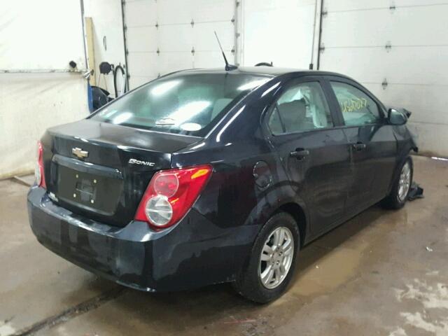 1G1JB5SH7C4193493 - 2012 CHEVROLET SONIC LS BLACK photo 4