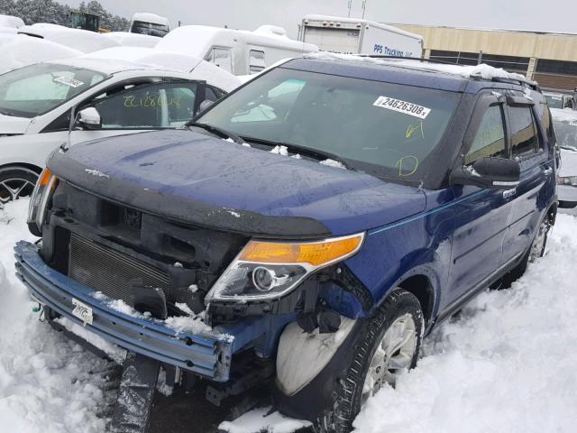 1FM5K8D81DGB98658 - 2013 FORD EXPLORER X BLUE photo 2