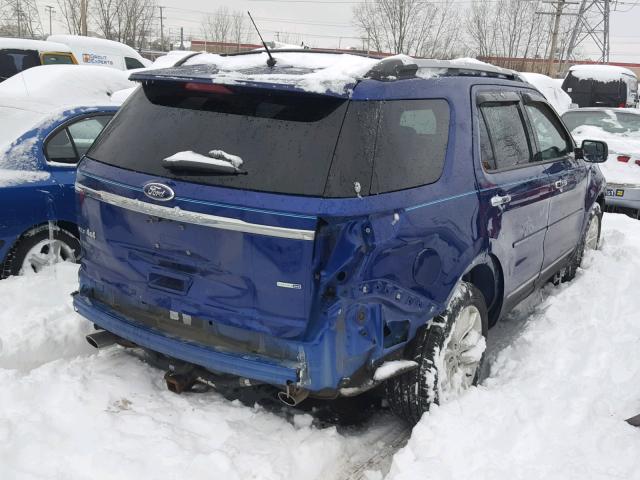 1FM5K8D81DGB98658 - 2013 FORD EXPLORER X BLUE photo 4