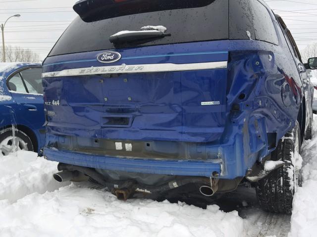 1FM5K8D81DGB98658 - 2013 FORD EXPLORER X BLUE photo 9