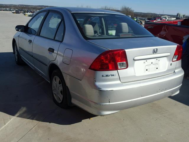 2HGES16315H585179 - 2005 HONDA CIVIC DX V SILVER photo 3