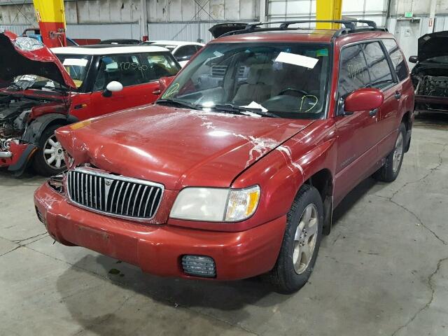 JF1SF65641H757242 - 2001 SUBARU FORESTER S RED photo 2