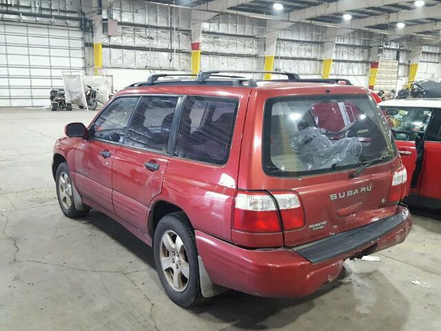 JF1SF65641H757242 - 2001 SUBARU FORESTER S RED photo 3