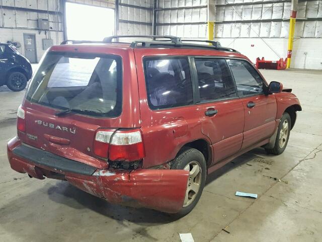 JF1SF65641H757242 - 2001 SUBARU FORESTER S RED photo 4