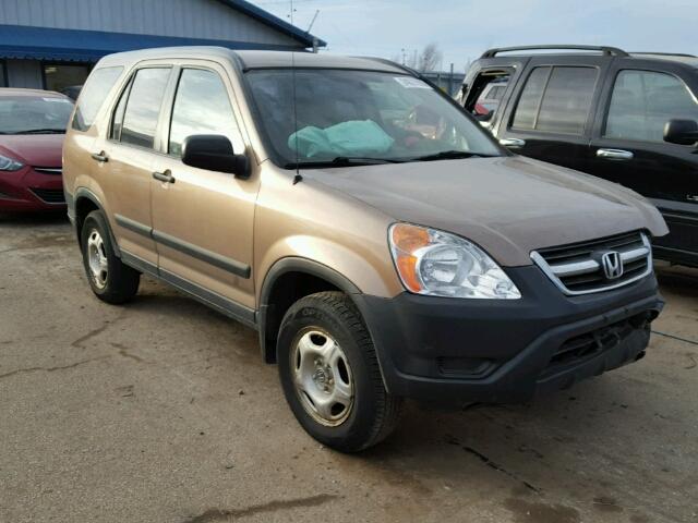 JHLRD78514C015408 - 2004 HONDA CR-V LX BROWN photo 1