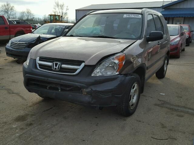 JHLRD78514C015408 - 2004 HONDA CR-V LX BROWN photo 2