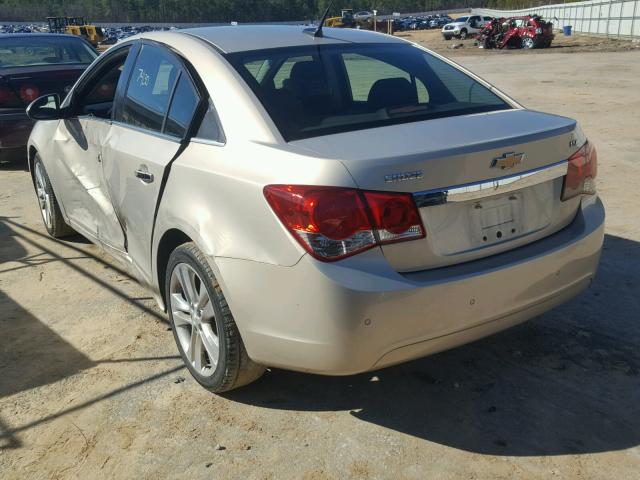 1G1PH5SC9C7145697 - 2012 CHEVROLET CRUZE LTZ GOLD photo 3