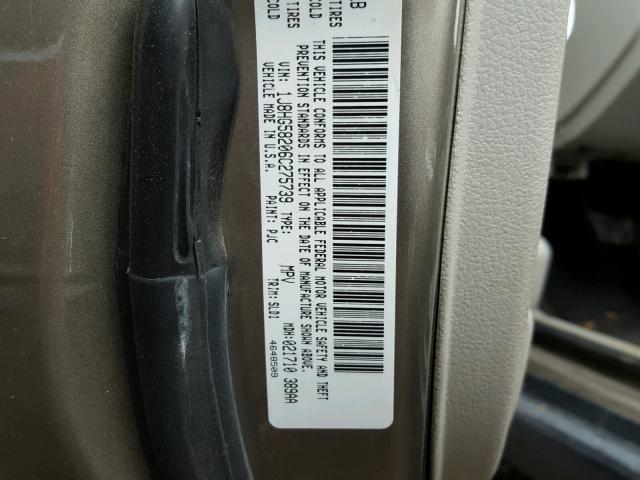 1J8HG58206C275739 - 2006 JEEP COMMANDER TAN photo 10