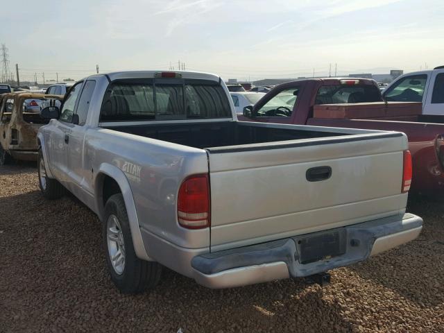 1B7GL32X92S503325 - 2002 DODGE DAKOTA SPO SILVER photo 3