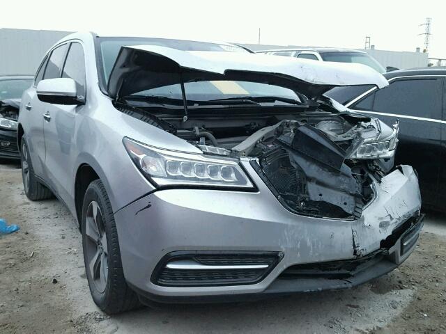 5FRYD3H2XEB020049 - 2014 ACURA MDX SILVER photo 1