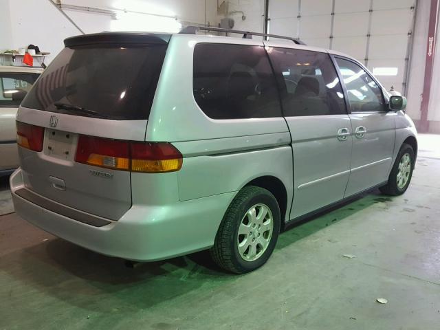 2HKRL186X2H570459 - 2002 HONDA ODYSSEY EX SILVER photo 4