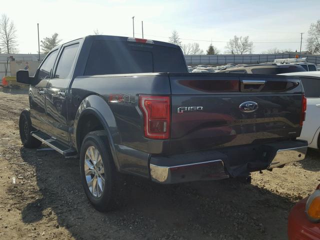 1FTEW1EF0FFC10904 - 2015 FORD F150 SUPER GRAY photo 3