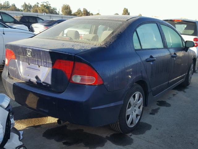 1HGFA16577L005898 - 2007 HONDA CIVIC LX BLUE photo 4