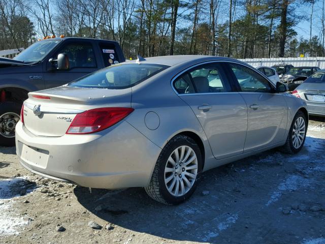 W04GR5EC7B1003778 - 2011 BUICK REGAL CXL SILVER photo 4