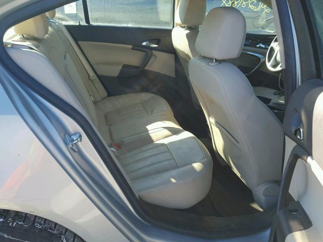 W04GR5EC7B1003778 - 2011 BUICK REGAL CXL SILVER photo 6