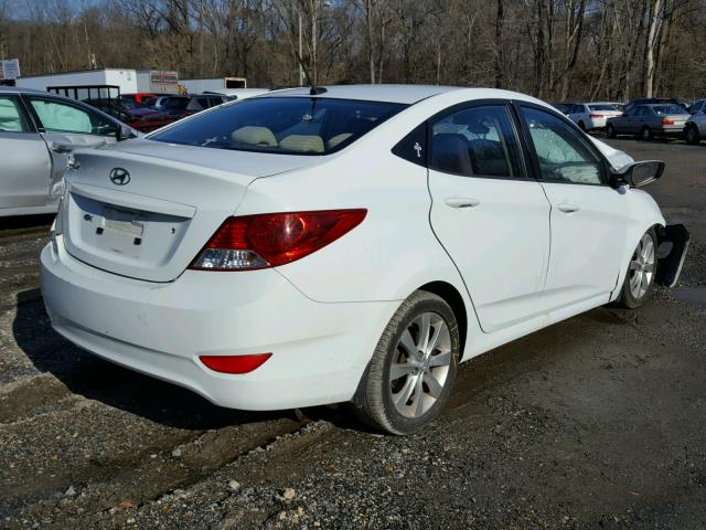 KMHCU4AE8CU107762 - 2012 HYUNDAI ACCENT GLS WHITE photo 4