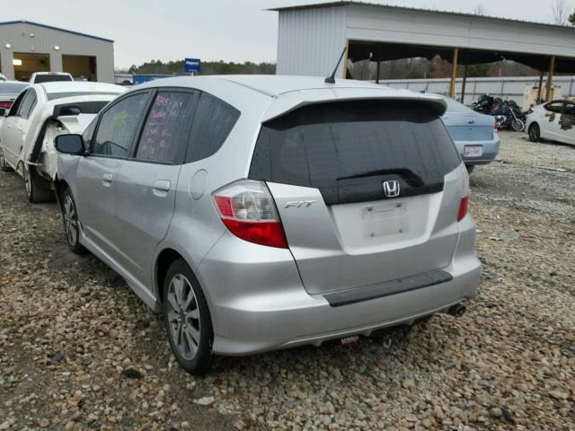 JHMGE8G51CC000493 - 2012 HONDA FIT SPORT SILVER photo 3