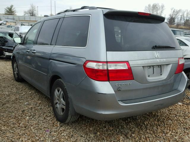 5FNRL38726B100158 - 2006 HONDA ODYSSEY EX BLUE photo 3