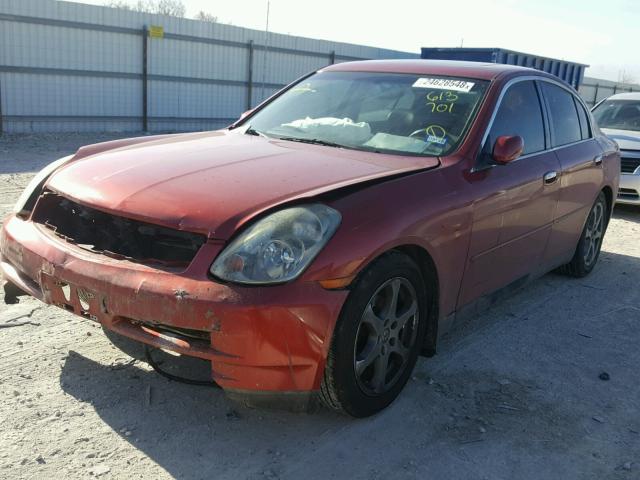 JNKCV51EX4M613701 - 2004 INFINITI G35 RED photo 2