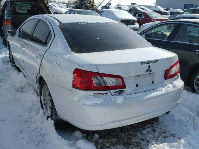 4A32B2FF1CE025262 - 2012 MITSUBISHI GALANT FE WHITE photo 3