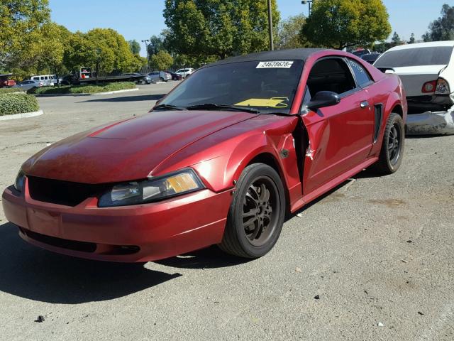 1FAFP40604F239557 - 2004 FORD MUSTANG RED photo 2