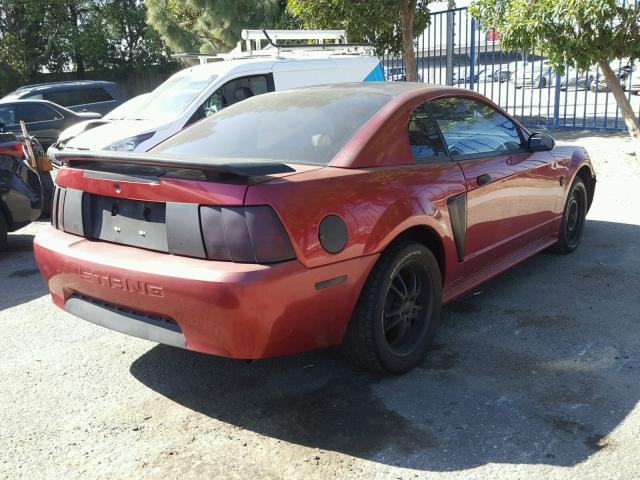 1FAFP40604F239557 - 2004 FORD MUSTANG RED photo 4