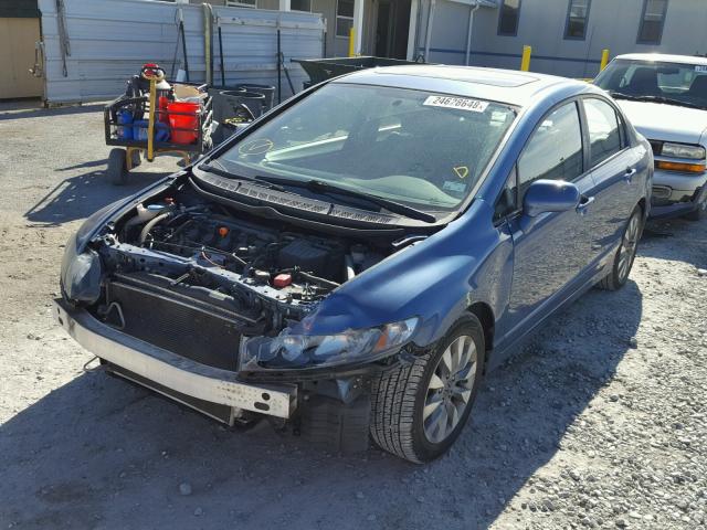 19XFA16849E026096 - 2009 HONDA CIVIC EX BLUE photo 2