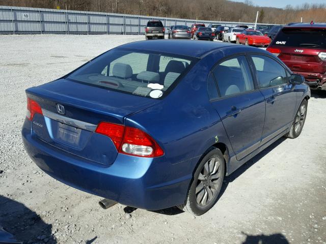 19XFA16849E026096 - 2009 HONDA CIVIC EX BLUE photo 4