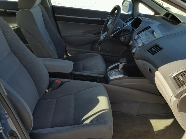 19XFA16849E026096 - 2009 HONDA CIVIC EX ლურჯი ფოტო 5
